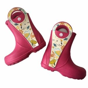 CROCS Kids Handle It Sea Life Rain Boots Size C10